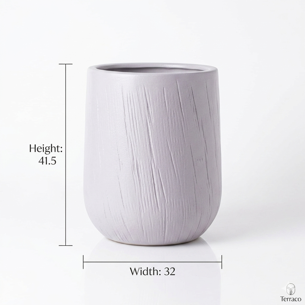 White Ceramic Pot / Medium