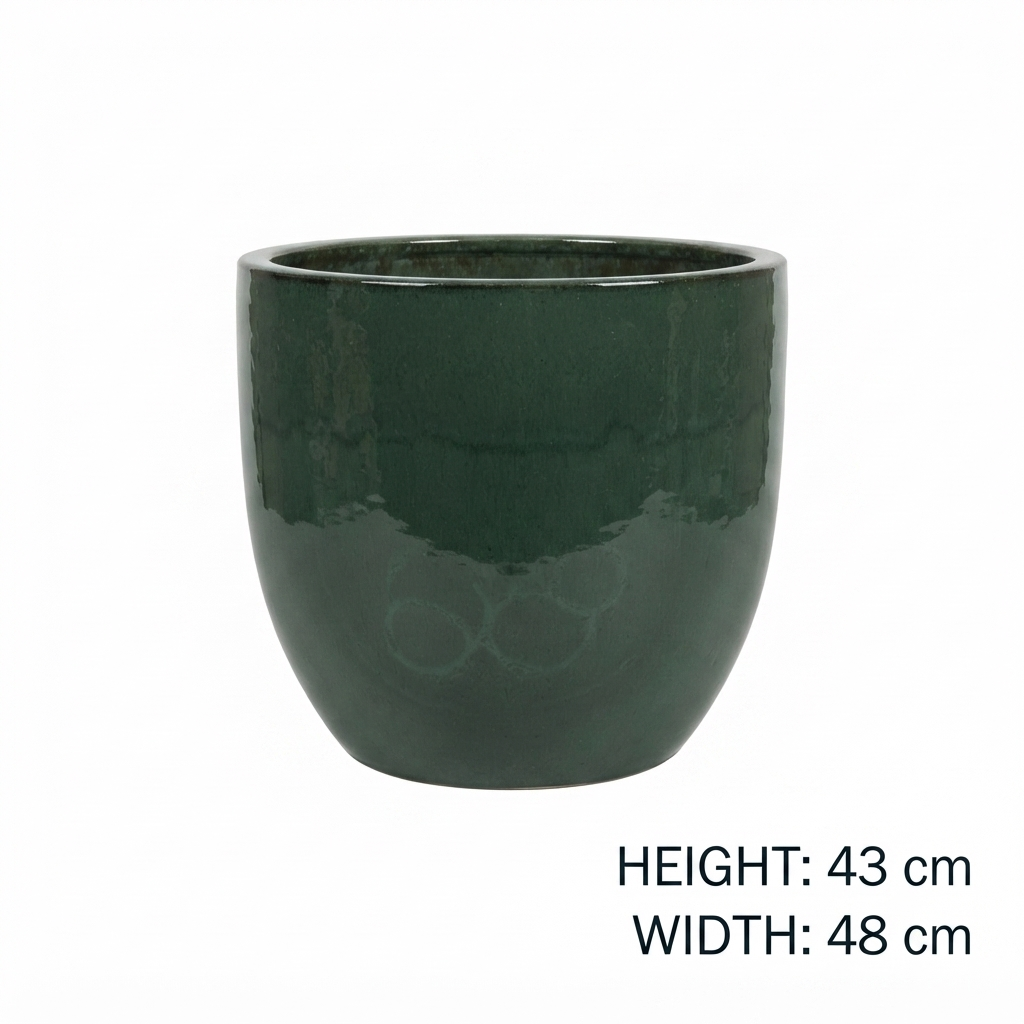 Nobel Egg Moss Green Pot