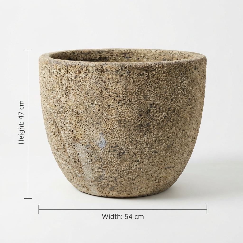 Rift-Textured Round Pot