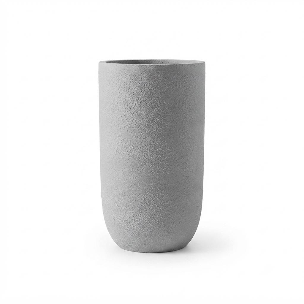 Rustic Grey Cylindrical Planter/ Small