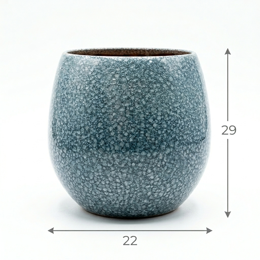 Light Green Round Small / Ceramic pot