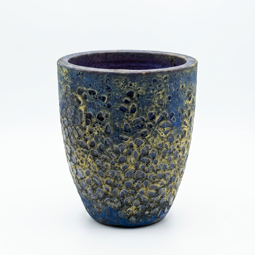 Navy blue mix / Lava Glaze Pot - Small