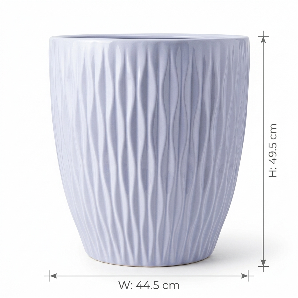 White Ceramic Pot / Large Size
