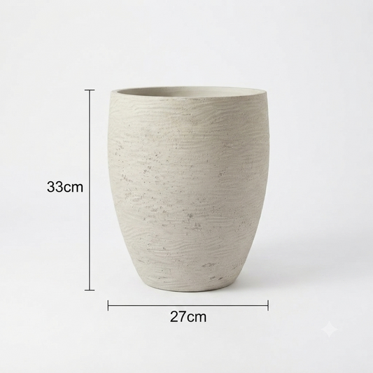 Grey Round Recement Pot (27*27*33Height Grey)