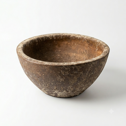 Rustic Terracotta Bowl Pot / Medium