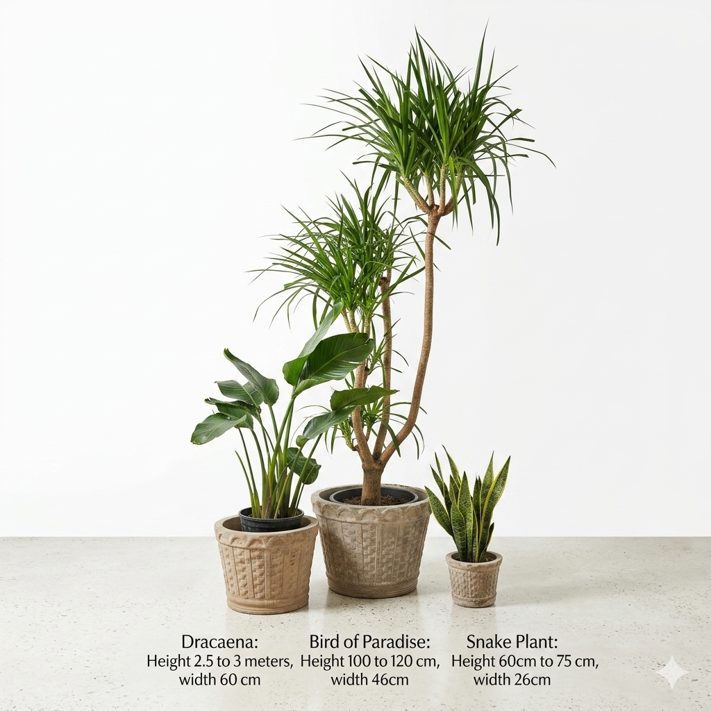 Dracaena - Bird of Paradise & Snake Plant