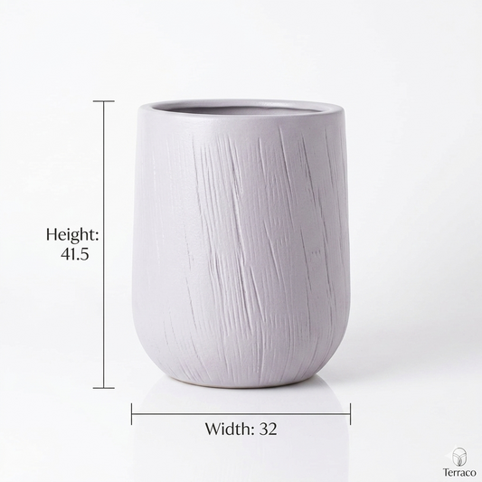 White Ceramic Pot / Medium