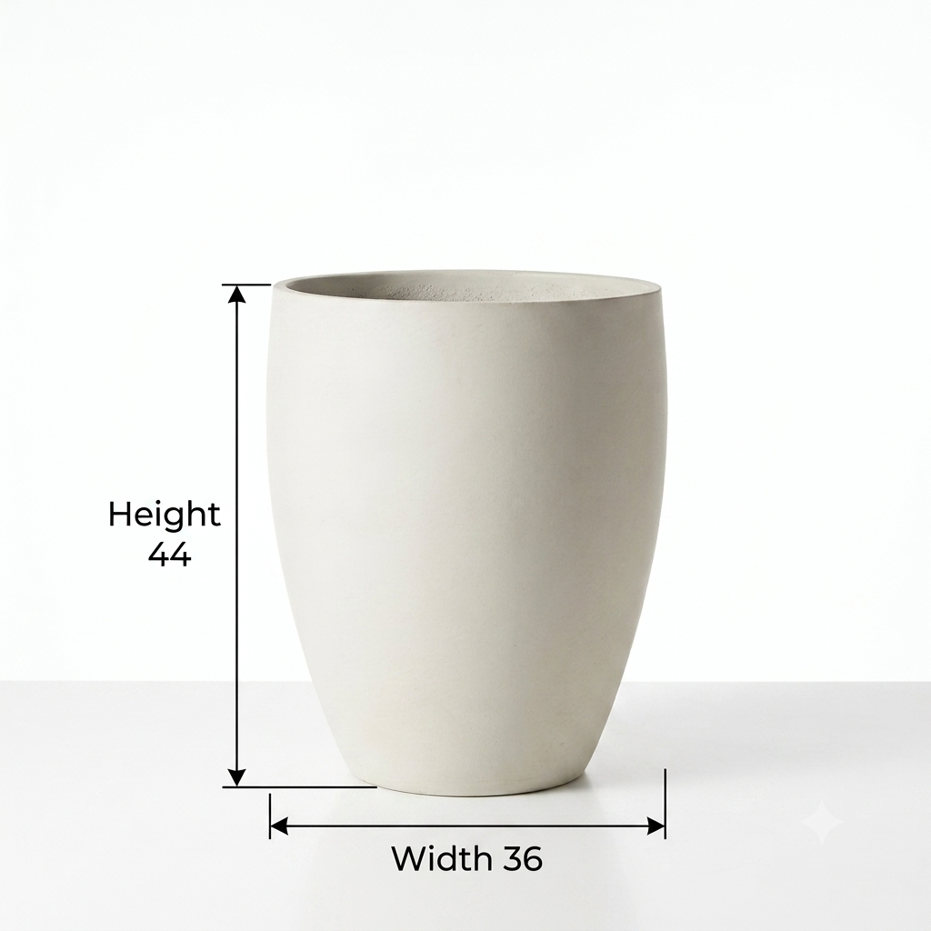 Round Rocement/Grey Pot