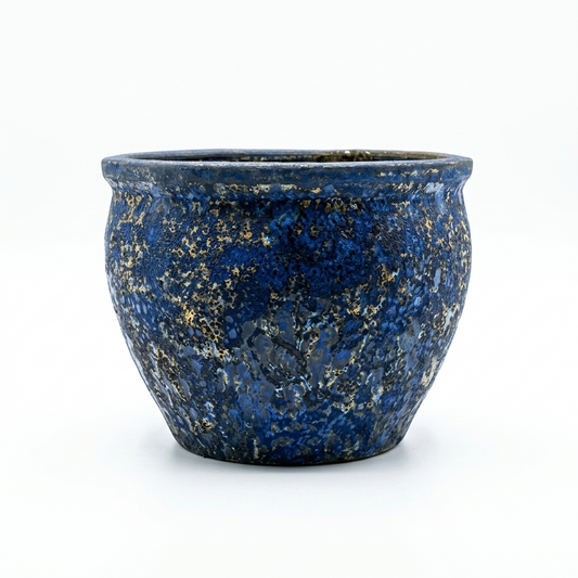 Deep cobalt blue rustic Pot / Large