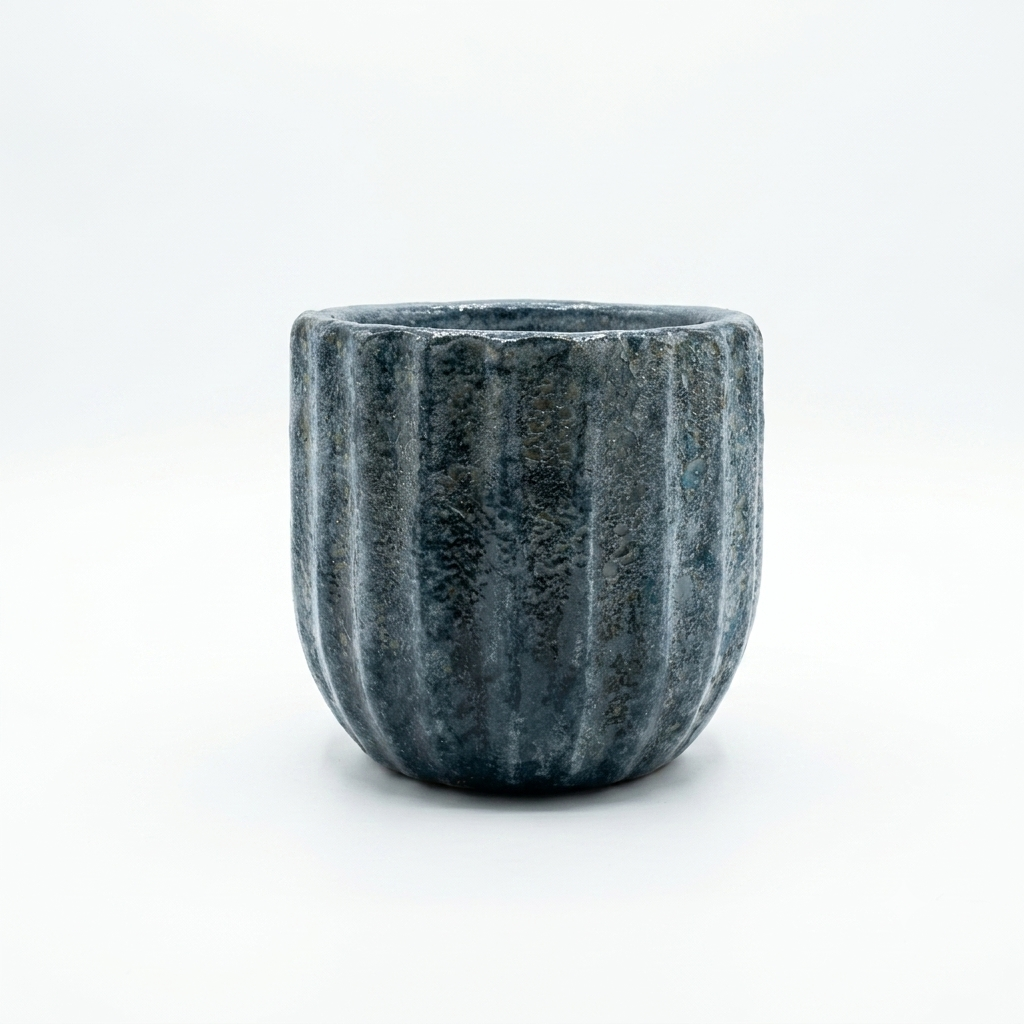 U-shaped / mottled teal or ocean blue green - Small