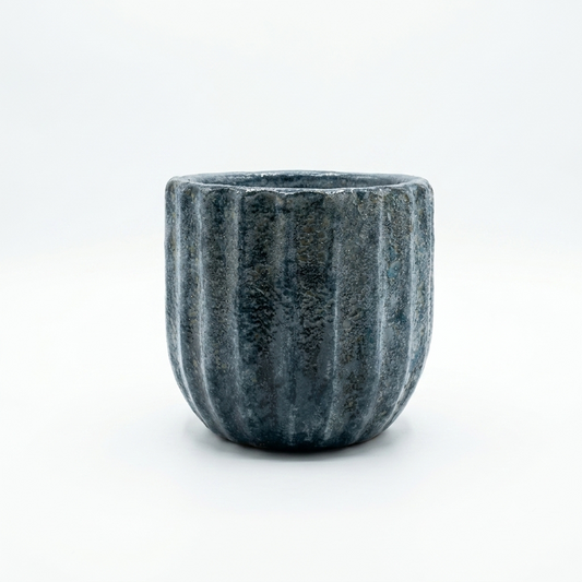 U-shaped / mottled teal or ocean blue green - Small