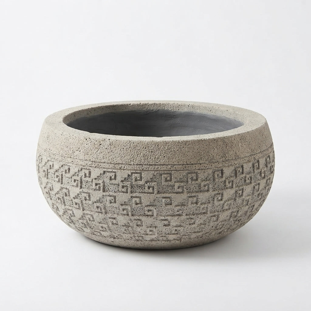 Greek Key Bowl Planter