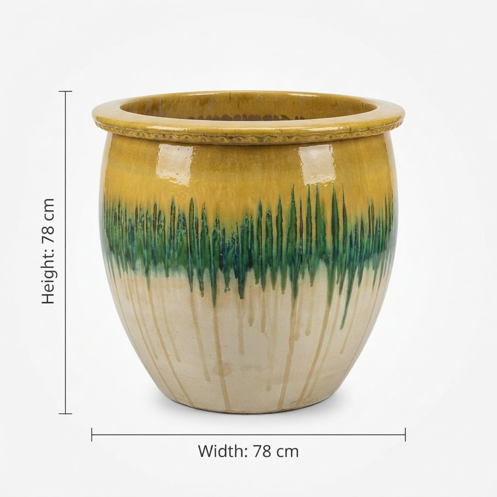 Multi Color Tone Turuise Pot