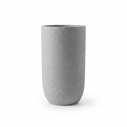 Rustic Grey Cylindrical Planter/ Small