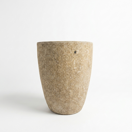 U-shaped beige/tan with a mottled Pot - Large