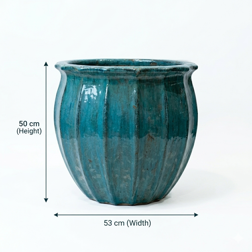 Green Turquoise Pot / Large Size
