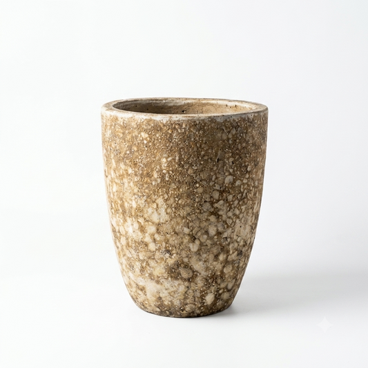 U-shaped beige/tan with a mottled Pot - Medium