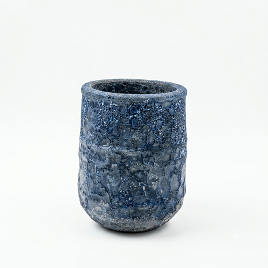 Atlantis cylinder/ deep cobalt blue and charcoal grey mix - Small
