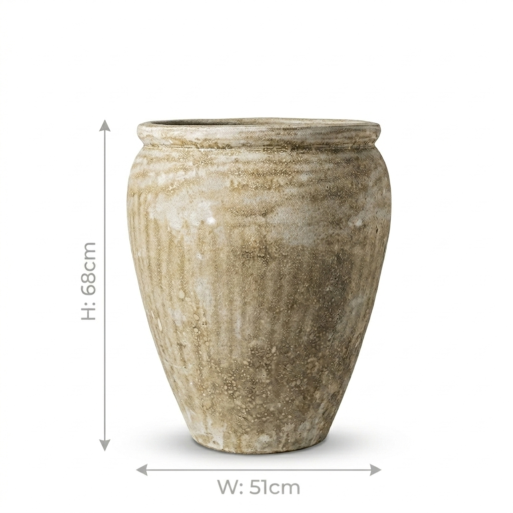 Rustic Sandy Beige Color Pot/ Large