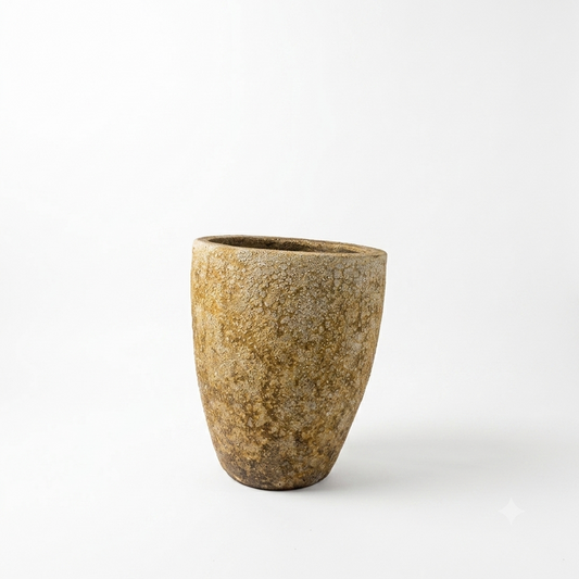 U-shaped beige/tan with a mottled Pot - Small